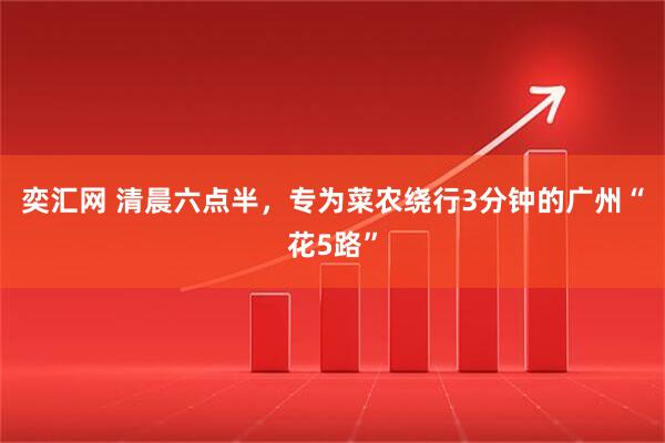 奕汇网 清晨六点半，专为菜农绕行3分钟的广州“花5路”